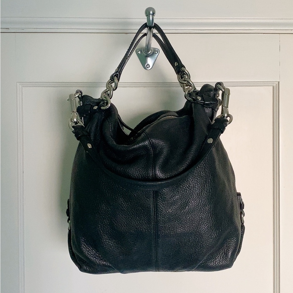 Coach Brooke Hobo Slouchy Bag Medium Black Leather - Picture 2 of 11